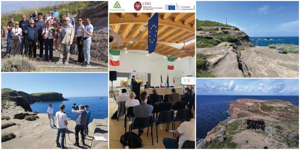 Inaugurazione del Ventotene Field Lab il 22 Maggio 2025 e vista panoramica del sito sperimentale - Inauguration of the Ventotene Field Lab on 22 May 2025 and panoramic view of the site