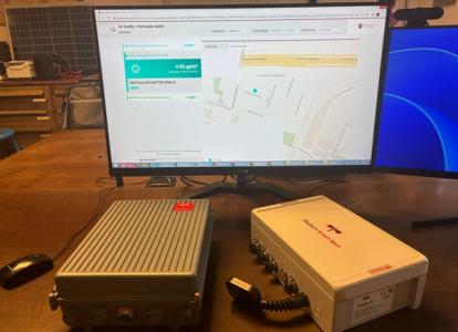 Commissioning our new Libelium Smart Spot Air, a compact air quality monitoring device that measures pollution levels. (2024) Commissioning our new Libelium Smart Spot Air, a compact air quality monitoring device that measures pollution levels. (2024)