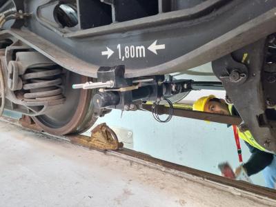 Looking for the best spot for our 3D-printed support and stereocamera on the Caronte diagnostic vehicle. (2024) Looking for the best spot for our 3D-printed support and stereocamera on the Caronte diagnostic vehicle. (2024)