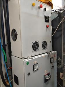Convertitore CC-CC bidirezionale, utilizzabile nel ricircolo in corrente continua, per adattare i livelli di tensione degli apparati in prova fra 200V ed 800V. Potenza 150kW.