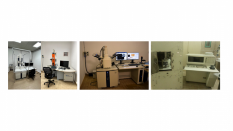 TEM HITACHI HT 7800; TEM ZEISS EM 900 N; HITACHI SU3500 (VP-SEM); FIELD-EMISSION HITACHI S4000 (FESEM)