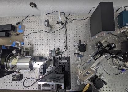 QCL laser source and optical set-up for  imaging/spectroscopy  in transmission and reflection 